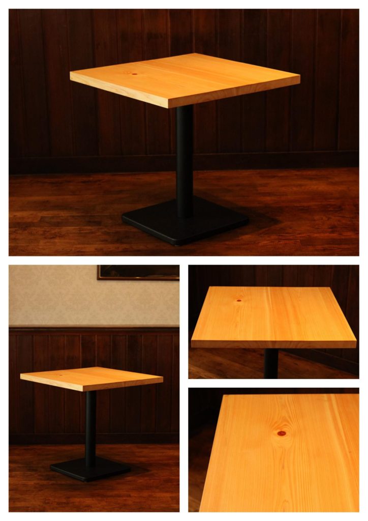 ヒノキのテーブル